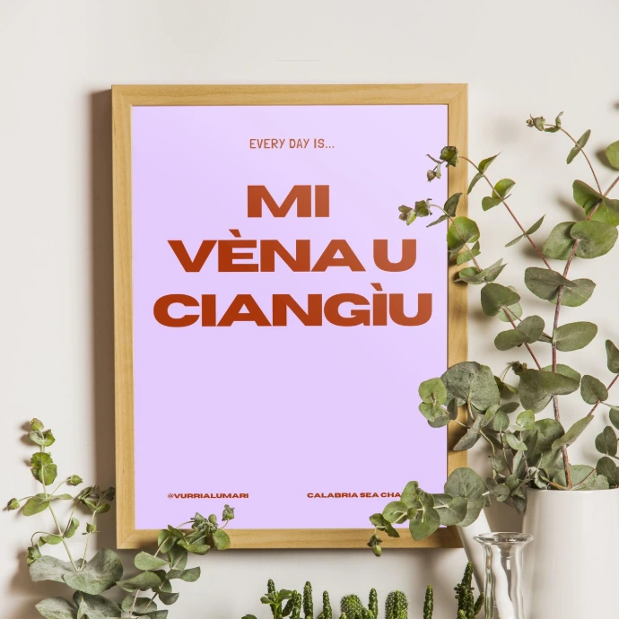 Poster grafico mi vena u ciangiu